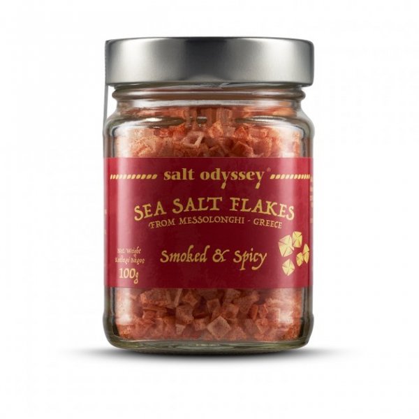 Odyssey-Sweet pepper or Smoked and spicy Sesa salt flakes 100G 甜椒熏辣海鹽片